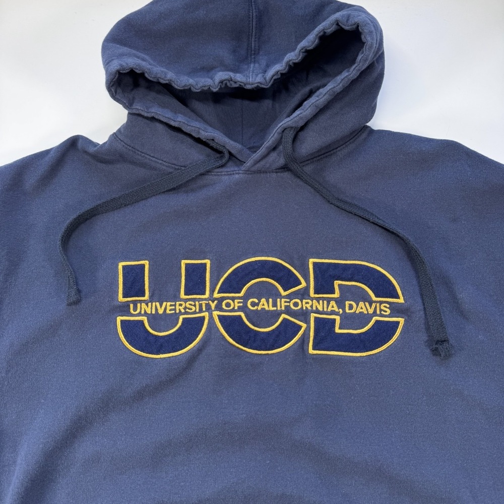 OURAY UCD University Of California Davis Pullover Hoodie Large Cotton Blend - Picture 5 of 11